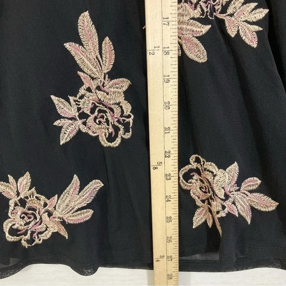 Style & Co Floral Embroidered Stretchy Long Sleeve Blouse Size XXL - Picture 7 of 10
